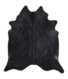 Solid Black Cowhide Rug #A19412