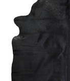 Solid Black Cowhide Rug #A19412