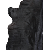 Solid Black Cowhide Rug #A19459