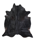 Solid Black Cowhide Rug #A19487