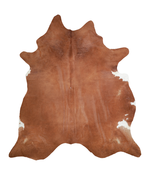 Solid Brown Cowhide Rug #A19509