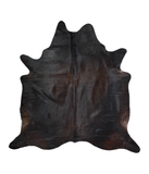 Solid Black Cowhide Rug #A19530