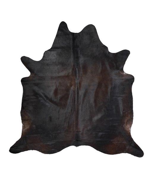 Solid Black Cowhide Rug #A19530