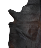 Solid Black Cowhide Rug #A19530