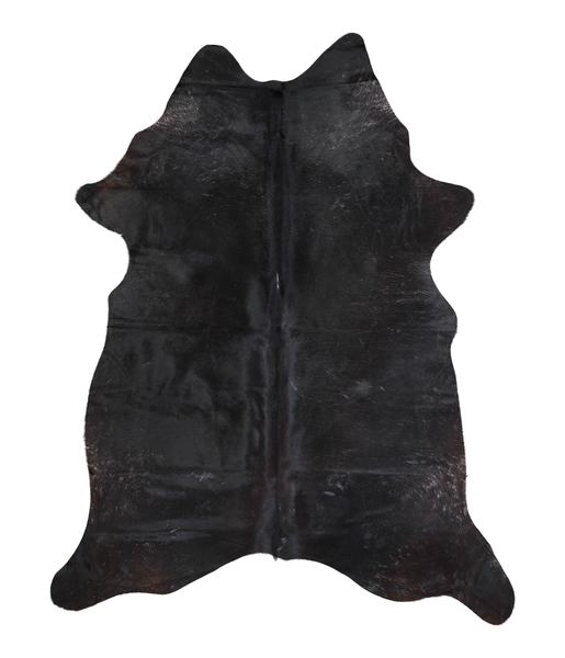Solid Black Cowhide Rug #A19585