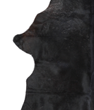 Solid Black Cowhide Rug #A19585