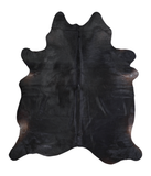 Solid Black Cowhide Rug #A19743