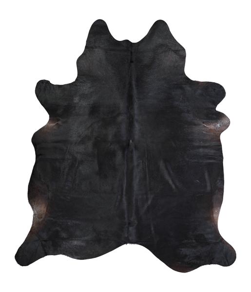 Solid Black Cowhide Rug #A19743