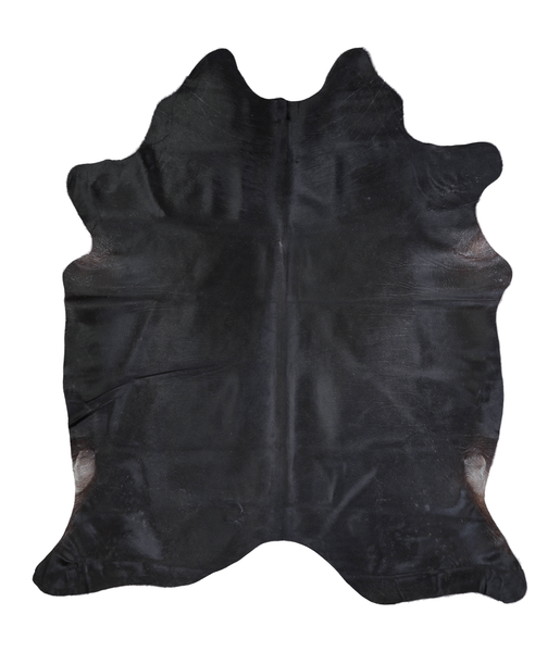 Solid Black Cowhide Rug #A19770