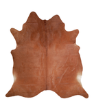 Solid Brown Cowhide Rug #A19779