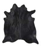 Solid Black Cowhide Rug #A19790