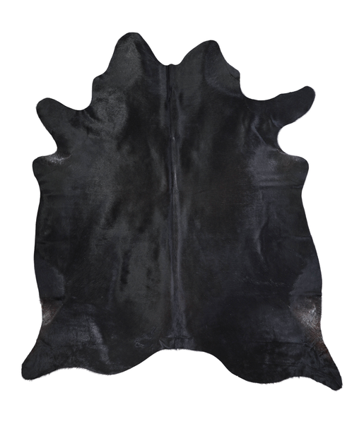 Solid Black Cowhide Rug #A19790