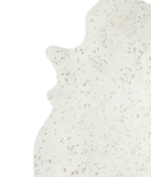 Metallic Gold White Cowhide Rug #A20161