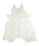 Metallic Gold White Cowhide Rug #A20162