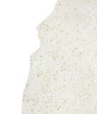 Metallic Gold White Cowhide Rug #A20164