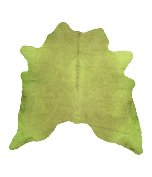 Dyed Lime Green Cowhide Rug #A20166