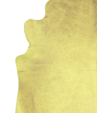 Dyed Yellow Cowhide Rug #A20179