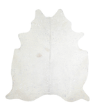 Metallic Silver White Cowhide Rug #A20217