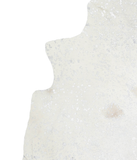 Metallic Silver White Cowhide Rug #A20217