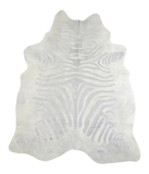 Zebra Metallic Cowhide Rug #A20242