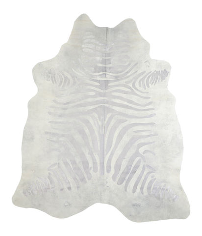 Zebra Metallic Cowhide Rug #A20242