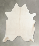 Solid White Cowhide Rug #A20296