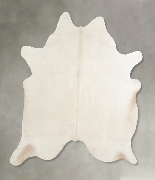 Solid White Cowhide Rug #A20296