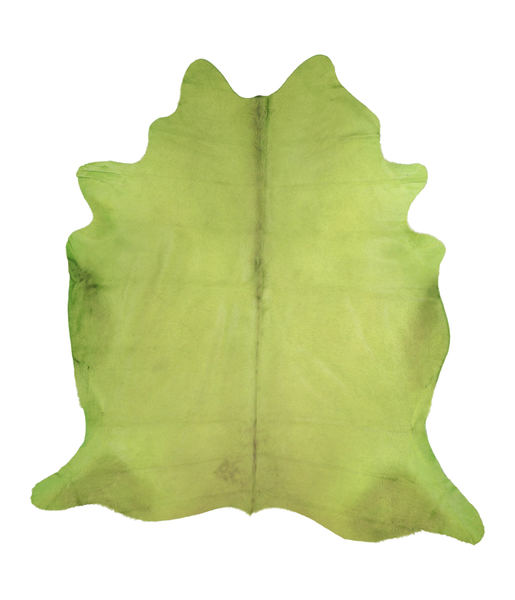 Dyed Lime Green Cowhide Rug #A20369