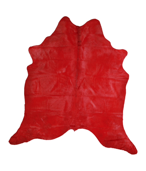 Dyed Dark Red Cowhide Rug #A20414