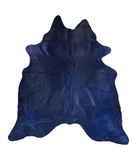 Dyed Navy Cowhide Rug #A20534