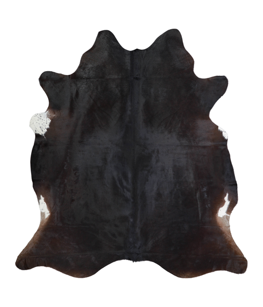 Solid Black Cowhide Rug #A20577