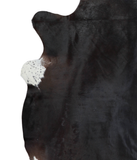 Solid Black Cowhide Rug #A20577