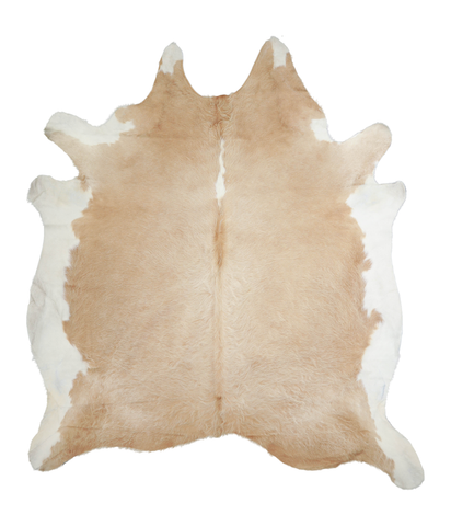 Beige and White Cowhide Rug #A20580
