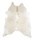 Beige and White Cowhide Rug #A20617