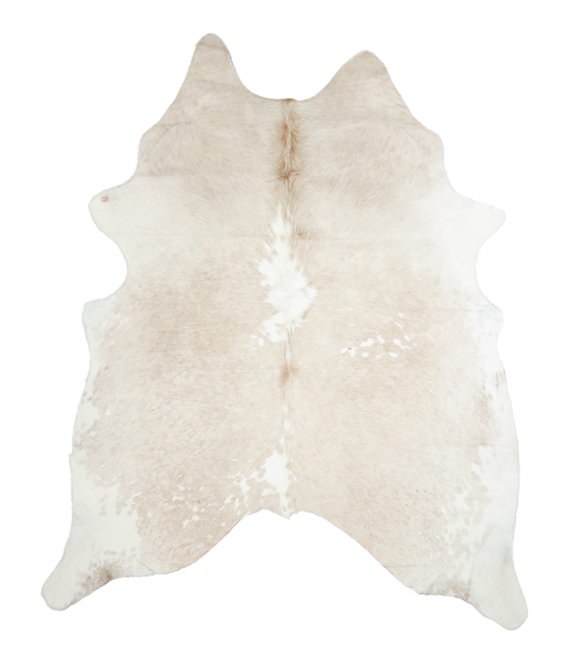 Beige and White Cowhide Rug #A20617