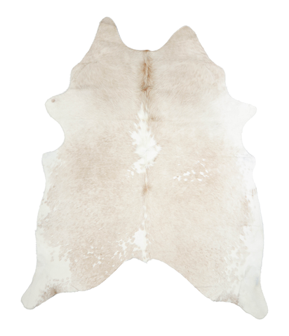 Beige and White Cowhide Rug #A20617
