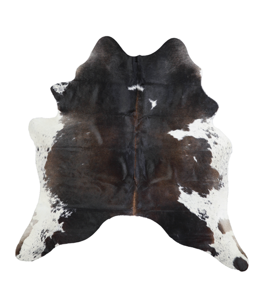 Chocolate and White Cowhide Rug #A20634