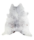 Salt and Pepper Black Cowhide Rug #A20735