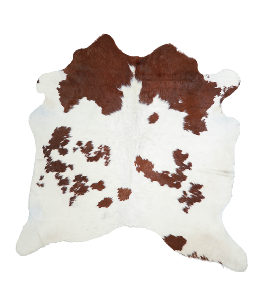 Brown and White Cowhide Rug #A20740