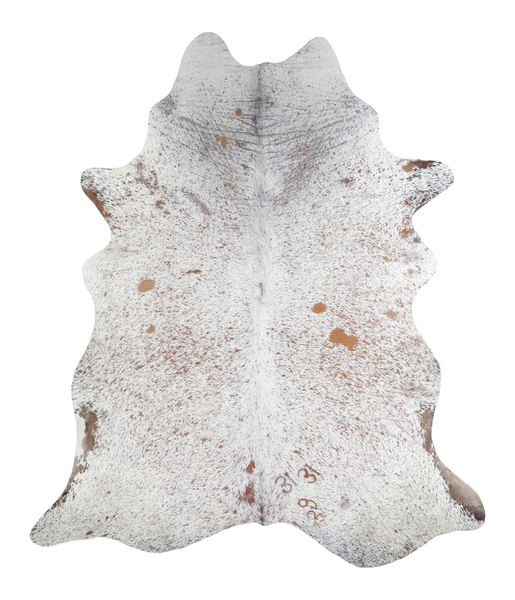Salt and Pepper Brown Cowhide Rug #A20757