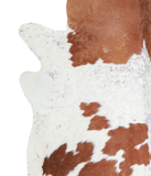 Brown and White Cowhide Rug #A20797