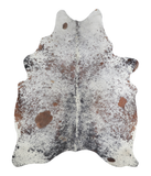 Salt and Pepper Brown Cowhide Rug #A20820
