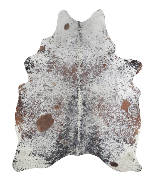 Salt and Pepper Brown Cowhide Rug #A20820