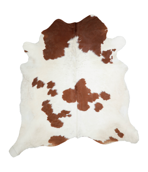 Brown and White Cowhide Rug #A20829