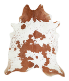 Brown and White Cowhide Rug #A20831
