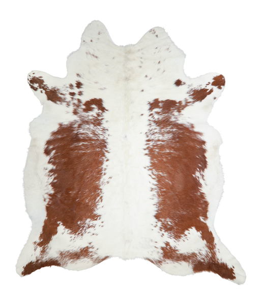 Brown and White Cowhide Rug #A20833