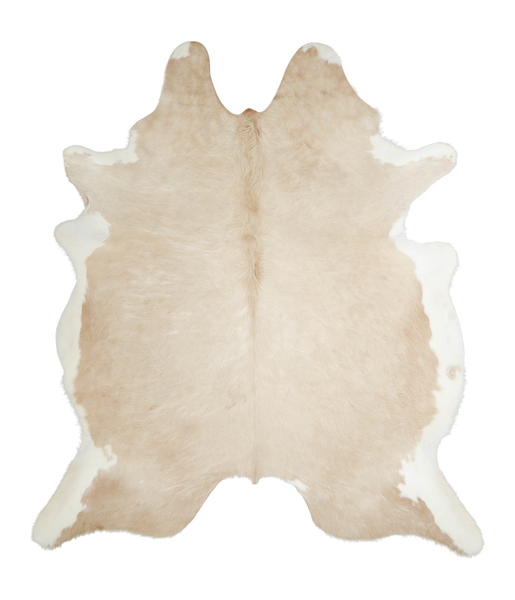 Beige and White Cowhide Rug #A21029