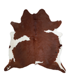 Brown and White Cowhide Rug #A21084