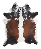 Brown and White Cowhide Rug #A21085