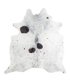 Salt and Pepper Black Cowhide Rug #A21092